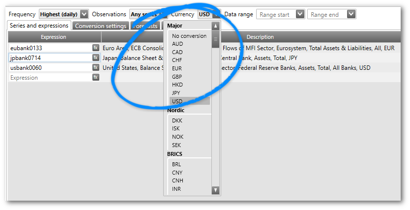 Currency Conversion Macrobond Help - 