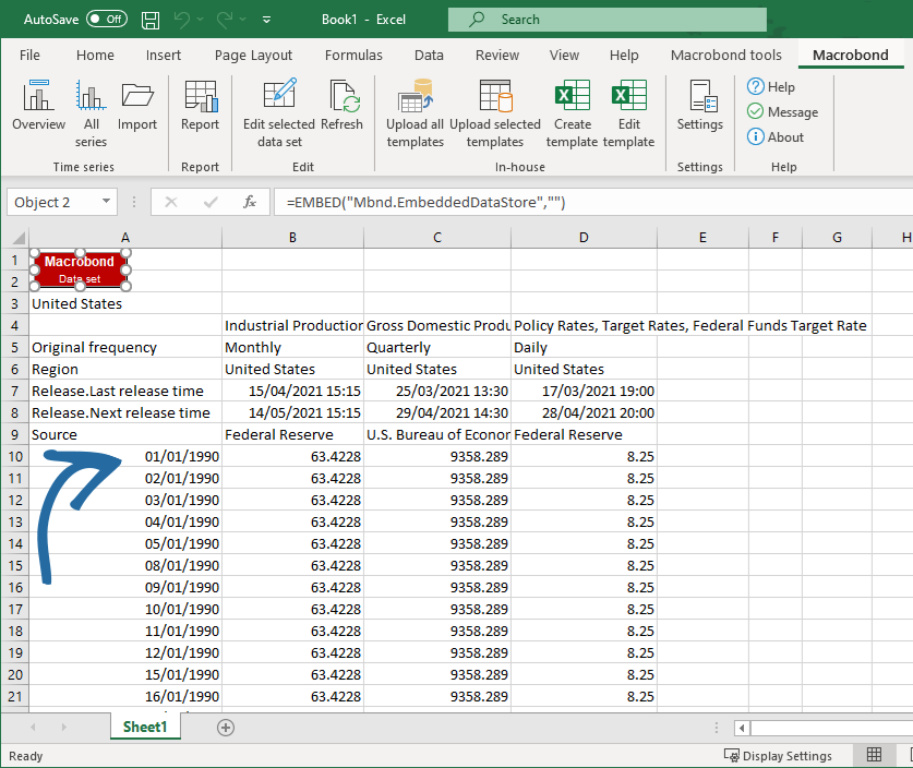 Processed Raw Data Selection Macrobond Help